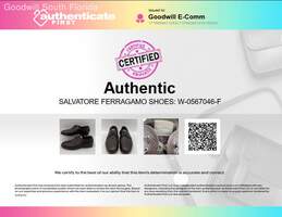 Authentic Salvatore Ferragamo Mens Brown Leather Oxford Dress Shoes Size 9.5 alternative image