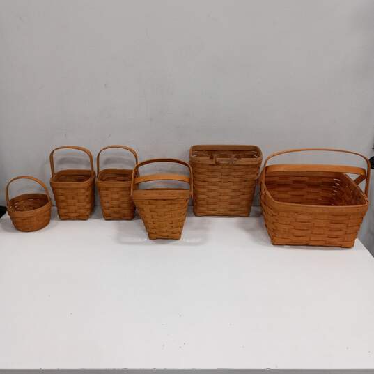 Set Of 6 Longaberger Baskets image number 3