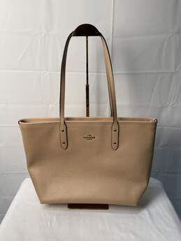 Certified Authentic Coach Tan Tote Hand Bag