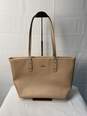 Certified Authentic Coach Tan Tote Hand Bag image number 1
