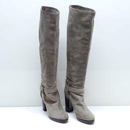 Lanvin Suede Knee High Boots Women's Size 6