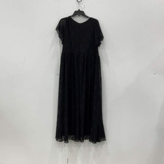 NWT Ever Pretty Womens Black Lace Surplice Neck Long Maxi Dress Size 5XL image number 2