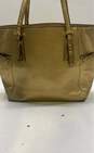 Michael Kors Voyager Gold Leather Tote Bag image number 2
