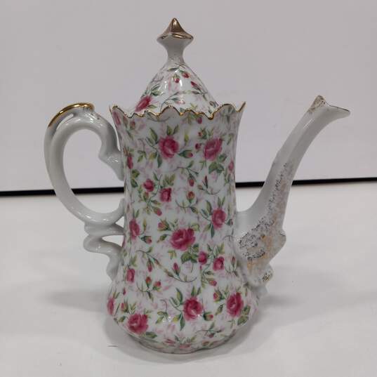 Vintage  Lefton Chintz Tea Pot with LId image number 3