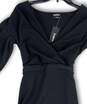 NWT Womens Black Off-Shoulder Puff Sleeve Knee Length Pencil Dress Size S image number 3