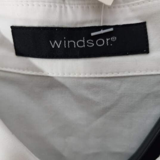 Windsor Women's White Stretch Button Up Cap Sleeve Shirt Size 40 NWT image number 3