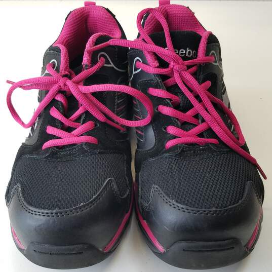 Reebok Anomar Steel Toe Black/Pink Women's Shoe Size 7.5 image number 3