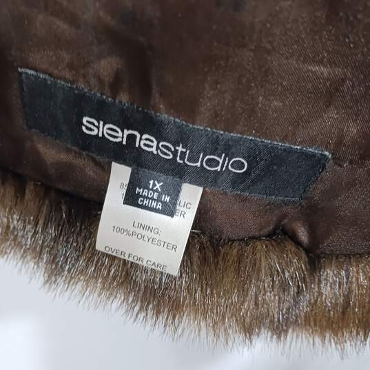 Women’s Siena Studio Faux Fur Stole Sz 1X image number 3