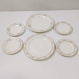 6pc Bundle of Edwin Knowles Gold Rimmed Dishes alternative image