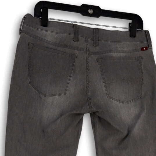 Womens Gray Denim Dark Wash Stretch Pockets Skinny Leg Jeans Size 8/29 image number 4