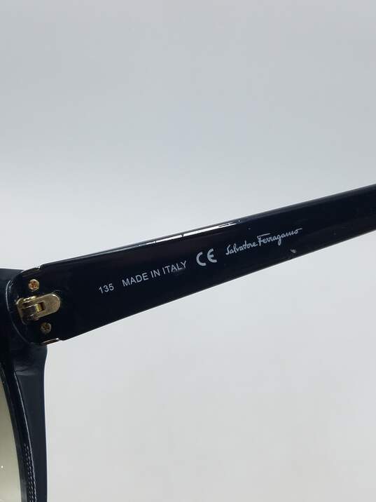 Salvatore Ferragamo Oversized Black Snakeskin Sunglasses image number 7