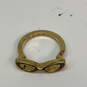 Designer Kate Spade Gold-Tone Goreski Glasses Round Band Ring w/ Dust Bag image number 1