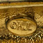 Designer Kenneth Jay Lane Gold-Tone Round Shape Hinged Bangle Bracelet image number 4