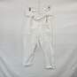 DL 1961 White Cotton High Rise Belted Tapered Jeans WM Size 28 NWT image number 1