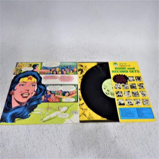 DC Comics Wonder Woman Book and LP Record Set 1977 image number 3