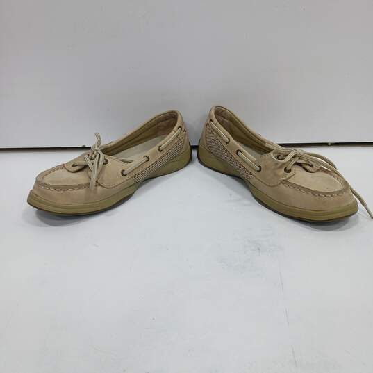 Sperry Top Sider Laguna Beige Leather Boat Shoes Size 4M image number 2