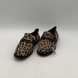 Womens Putnam G2426 Black Brown Leopard Print Faux Fur Loafer Flats Size 6 B