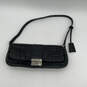 Womens Black Leather Animal Print Bag Charm Inner Zip Pocket Flap Handbag image number 1