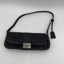 Womens Black Leather Animal Print Bag Charm Inner Zip Pocket Flap Handbag