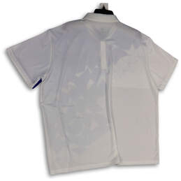 NWT Mens Blue White Short Sleeve Spread Collar Golf Polo Shirt Size 2XL alternative image
