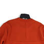 Mens Orange Quilted Crewneck Long Sleeve Pullover Sweatshirt Size Large image number 4
