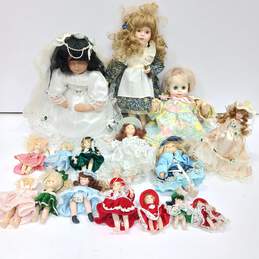 16 Pc. Assorted Bundle of Porcelain Dolls