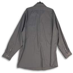 NWT Van Heusen Mens Gray Spread Collar Long Sleeve Button-Up Shirt Size 37/38 alternative image