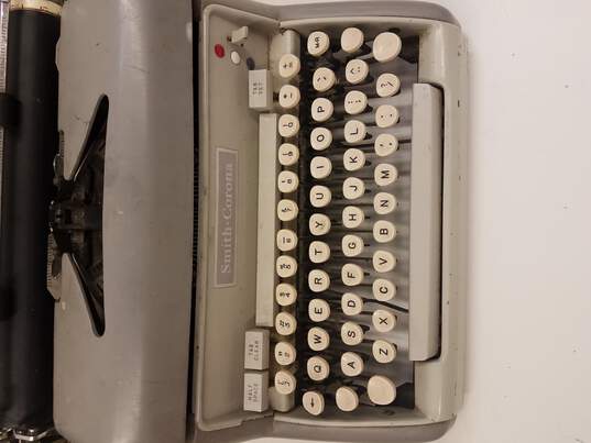 Vintage Smith-Corona Secretarial Manual Typewriter Gray Metal image number 3