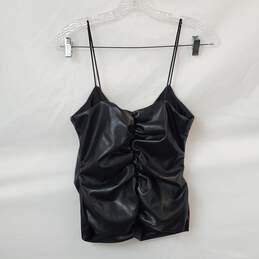 7 For All Mankind  Ruched Fuax Leather Cami Women's Size Medium