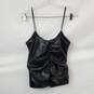 7 For All Mankind  Ruched Fuax Leather Cami Women's Size Medium image number 1