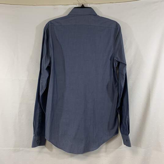 Men's Blue Grey Calvin Klein Button-Up Shirt, Sz. M (15-34/35) image number 2