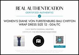 Diane Von Furstenberg Women's Bali Chiffon Wrap Dress Size 12 w/COA alternative image