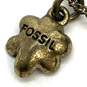 Designer Fossil Gold-Tone Crystal Cut Stone Lobster Clasp Pendant Necklace image number 4