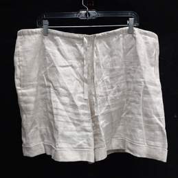 Lafayette 148 NY Beige Linen Chino Shorts Women's Size L