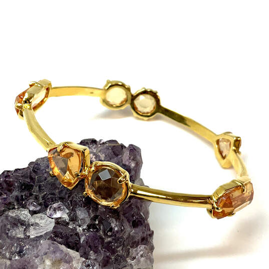 Designer Kate Spade Gold-Tone Multi Gemstone Bangle Bracelet w/ Dust Bag image number 1