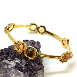 Designer Kate Spade Gold-Tone Multi Gemstone Bangle Bracelet w/ Dust Bag