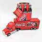 Vintage Coca Cola 2001 Santa Pack Christmas Red Semi Truck Lights Up W/Lunchbox image number 1