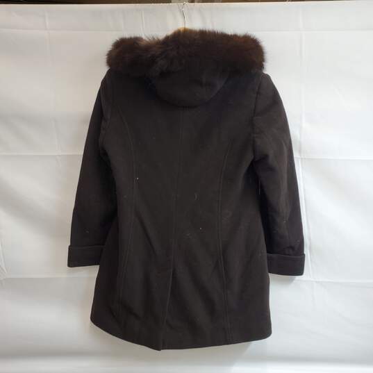 Sachi Topcoat with Fur Trimmed Hood Sz PS image number 4