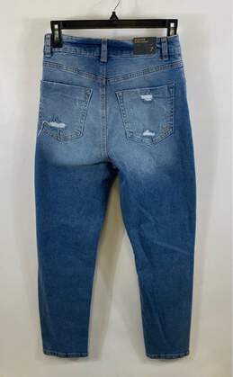 NWT Indigo Rein Womens Blue Distressed Low Rise Denim Straight Leg Jeans Size 7 alternative image