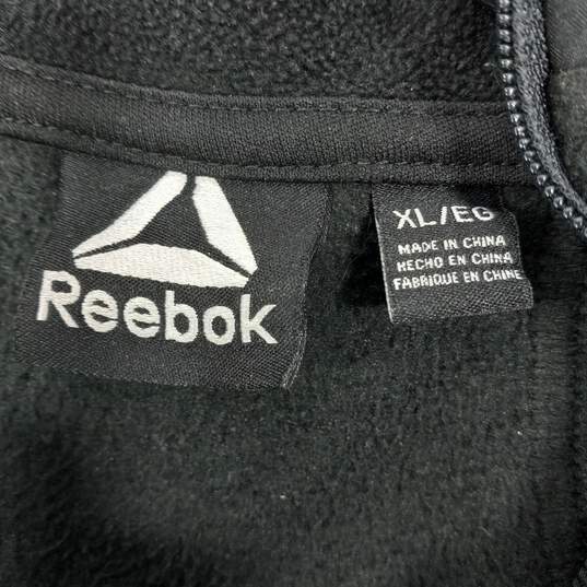 Reebok Men's Black Fleece full Zip Jacket Hoodie Jacket Size XL image number 3