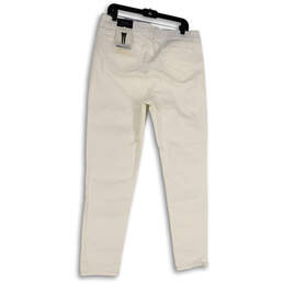 NWT Womens White Comfort Denim Light Wash Pockets Skinny Leg Jeans Size 16 alternative image
