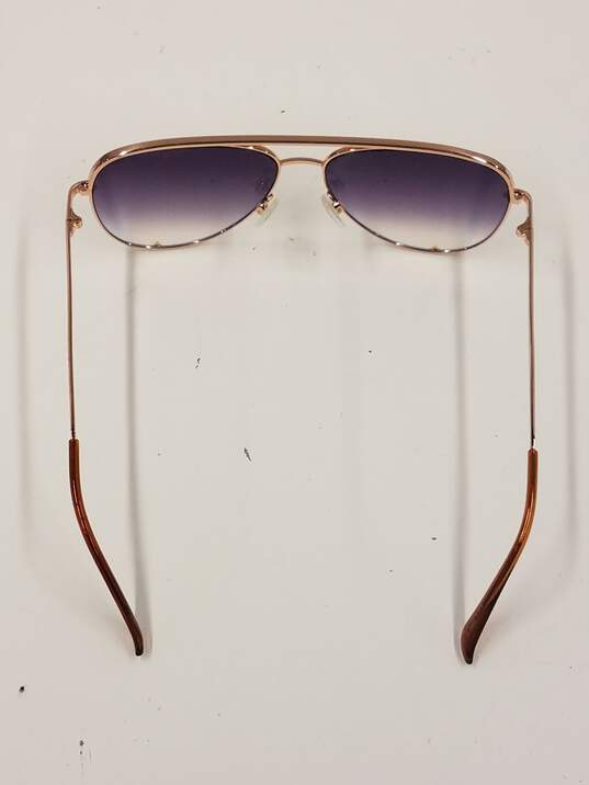 Quay X Desi High Key Mini Rose Gold Aviator Sunglasses image number 8