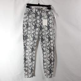 Frame Denim Women White Snakeskin Ultra-Rise Skinny Jeans NWT sz 25