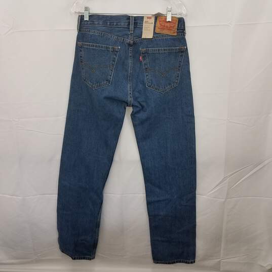 Levi's 505 Men's Blue Regular Fit Straight Jeans Size 30x32 image number 2
