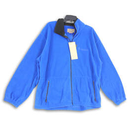NWT Mens Blue Long Sleeve Pockets Full-Zip Pentair Fleece Jacket Size Large