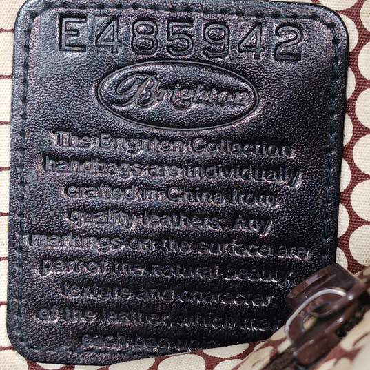Vintage Brighton Black Leather Top Handle Shoulder Bag Purse image number 5
