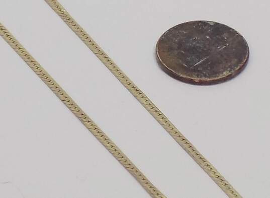 14K Gold Herringbone Chain For Repair 3.5g image number 2