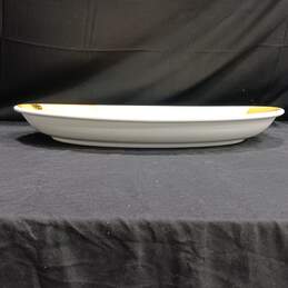 Large White w/ Yellow Flower Design Platter Made In Italy alternative image