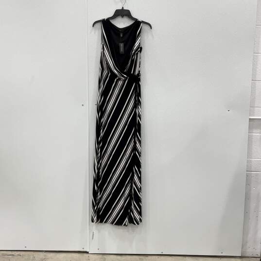 NWT White House Black Market Womens Black White Sleeveless Maxi Dress Size M image number 1