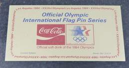 Coca Cola 1984 Framed Official Olympic International 50 Flag Pin Set alternative image
